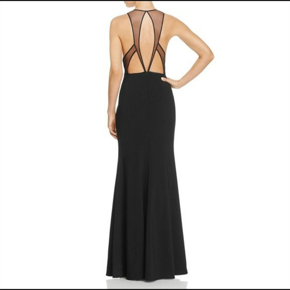 NWT JS COLLECTIONS - Illusion Cut-Out Ball Gown - Picture 4 of 10
